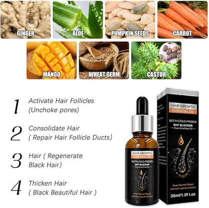 Hair Growth Essential Oil – Biotin & DHT Blocker