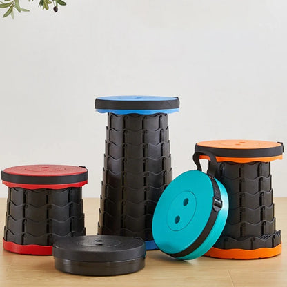 Outdoor Telescopic Stool Retractable Chair Seat Portable Fishing Stool Folding Adjustable Stool Camping Picnic Retractable Seat Folding Adjustable